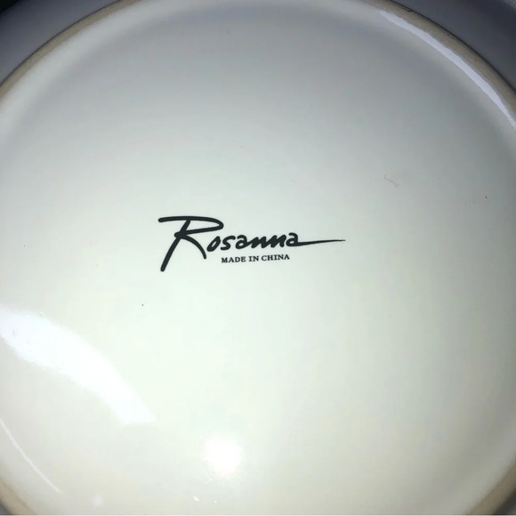 Rosanna Boxed Set Of 4 Painted Christmas Plates Cream Different Designs Retro - Picture 8 of 8